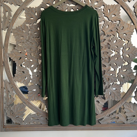 Eileen Fisher green long sleeve dress - Picture 3 of 3